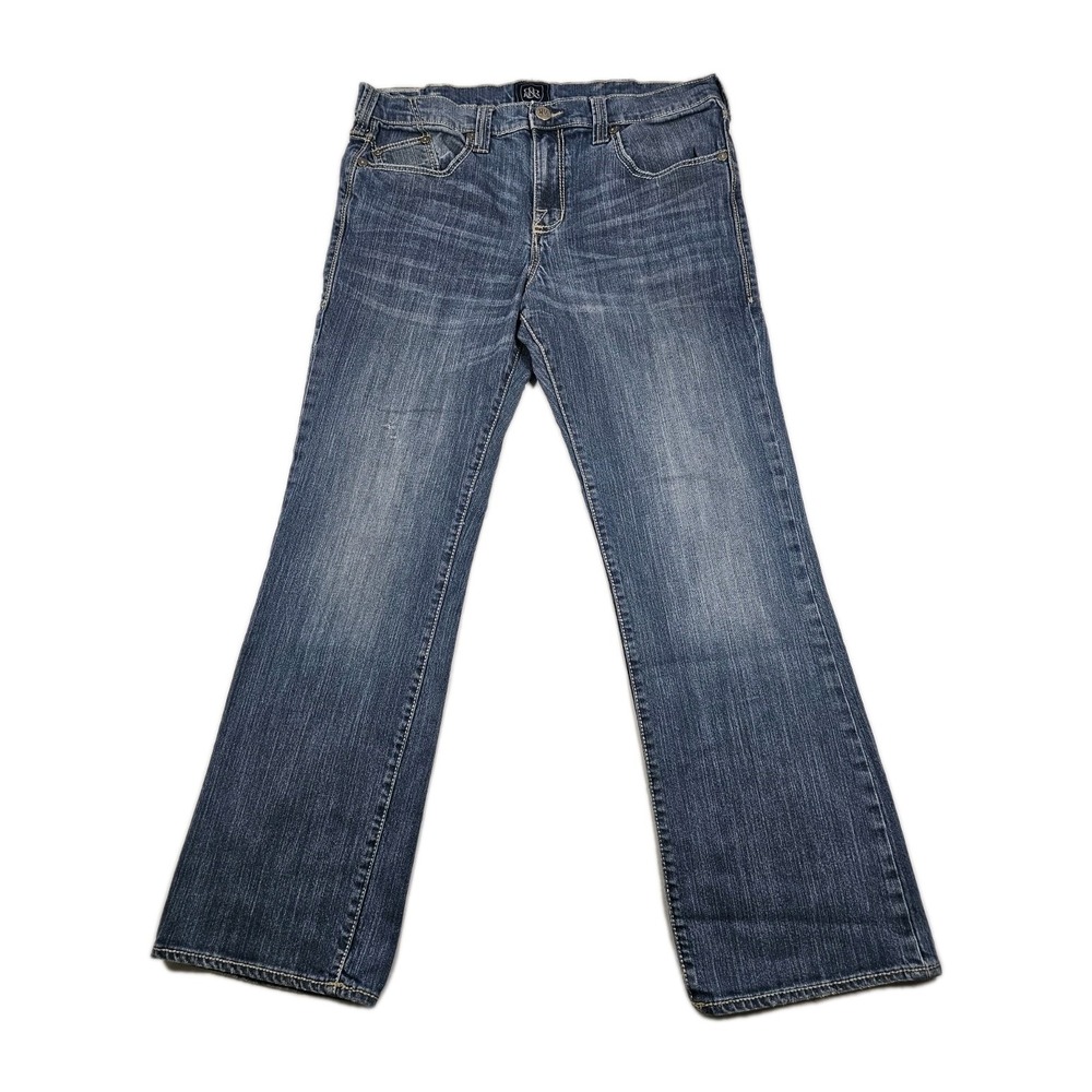 Rock‎ & Republic Rider Straight Leg Denim Blue Jeans Mens 36x32 Medium Wash *